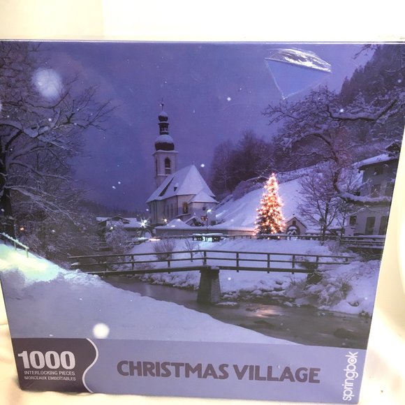 Springbok "Christmas Village" 1000 Pc Jigsaw Puzzle NWT